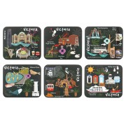 Coaster | Land Down Under | Victoria | Set of 6